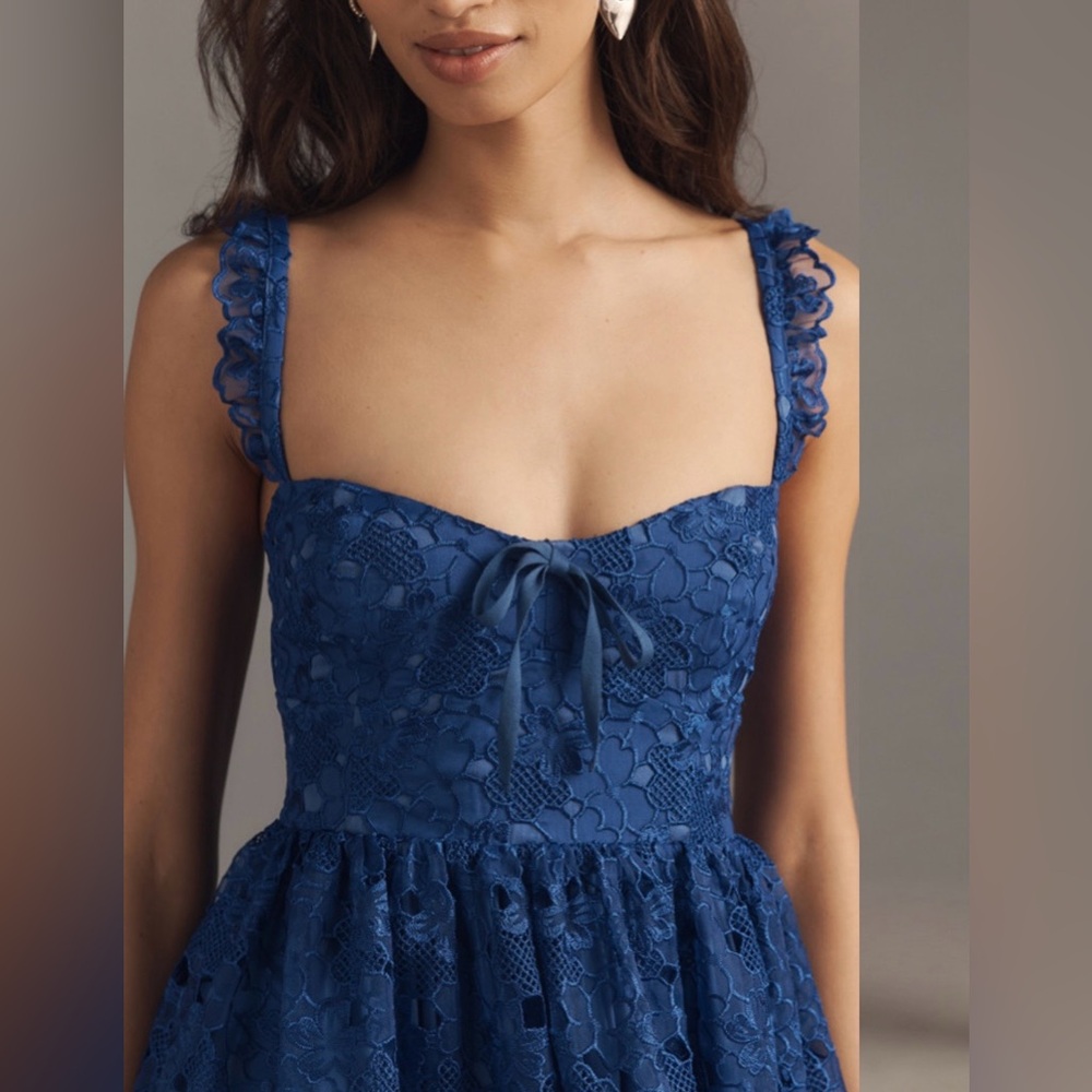 XS NWT Anthro Sweetheart Lace Dress - Picture 3 of 6